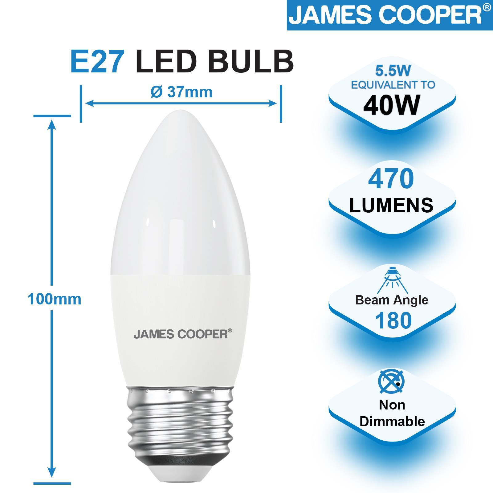LED Candle Light Bulb B22 E14 E27 Energy Saving Lamp Warm White Daylight 5.5W 7W