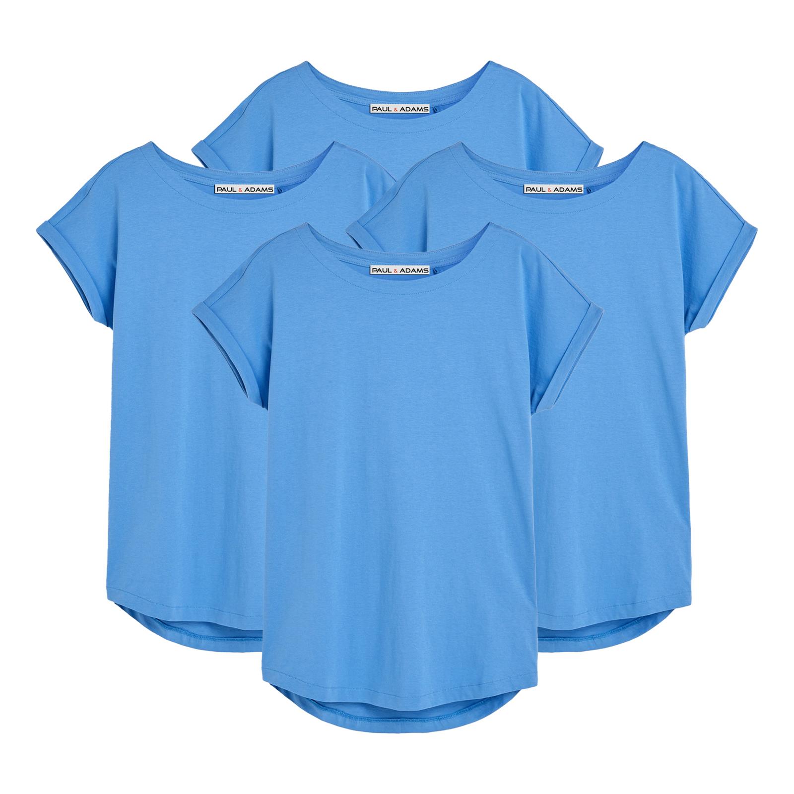 4 Pack Ladies T-Shirt Plain 100% Cotton Cap Sleeve Lot Crew Neck 08-18 T-Shirts - Picture 9 of 81