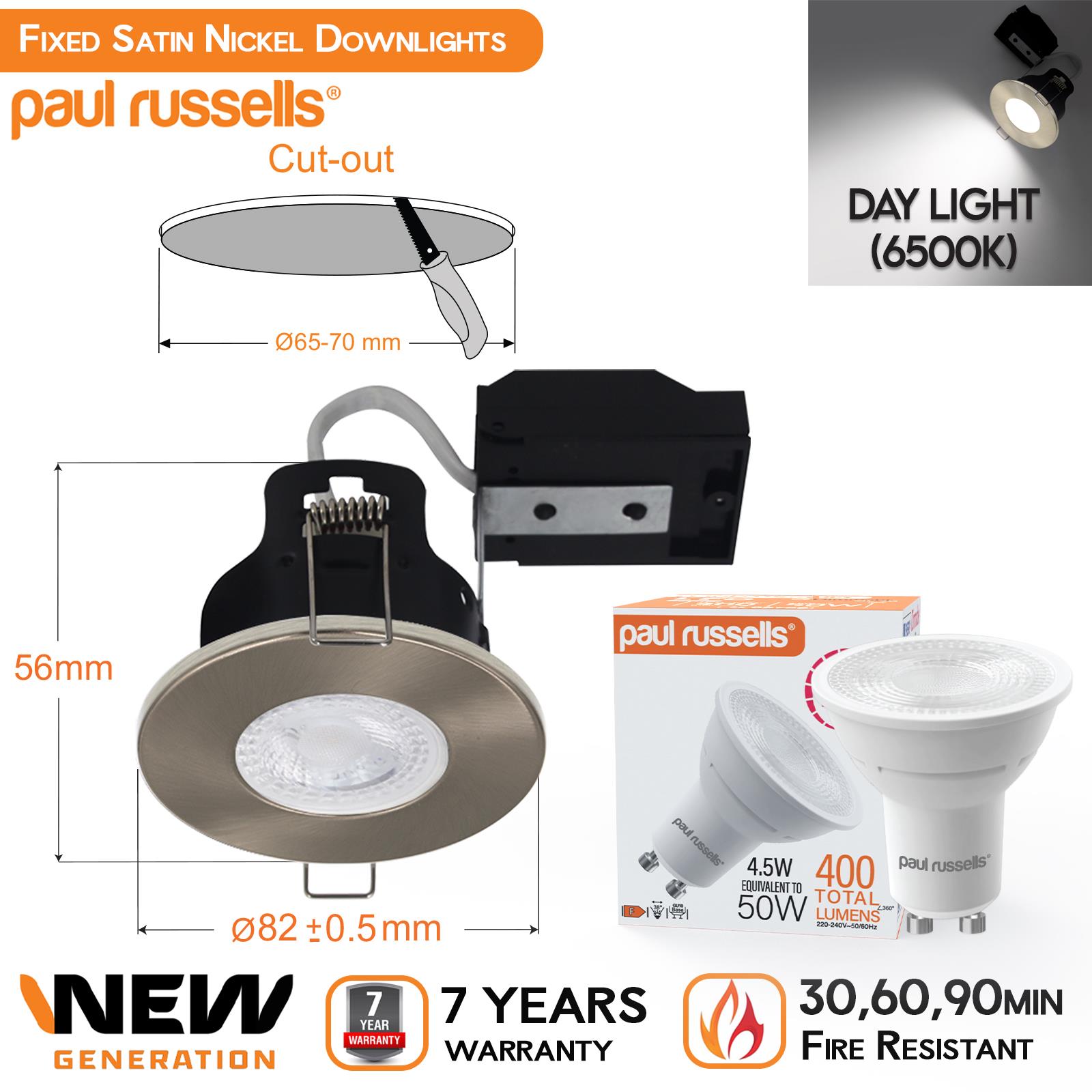 Downlight Feuer bewertet Einbau Fest Küche Spot IP20 GU10 LED Deckenleuchten - Bild 16 von 23