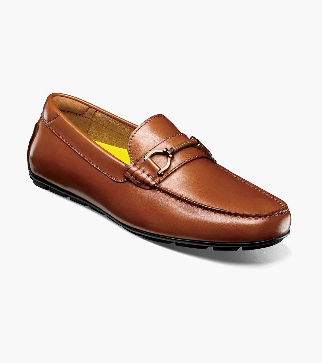 Florsheim Loafers Size 11.5 Mens Grafton Brown Leather Driver Slip On Shoes NIB Florsheim Mens Motor Cognac Brown Slip On Bit Driver Loafer  main image 2