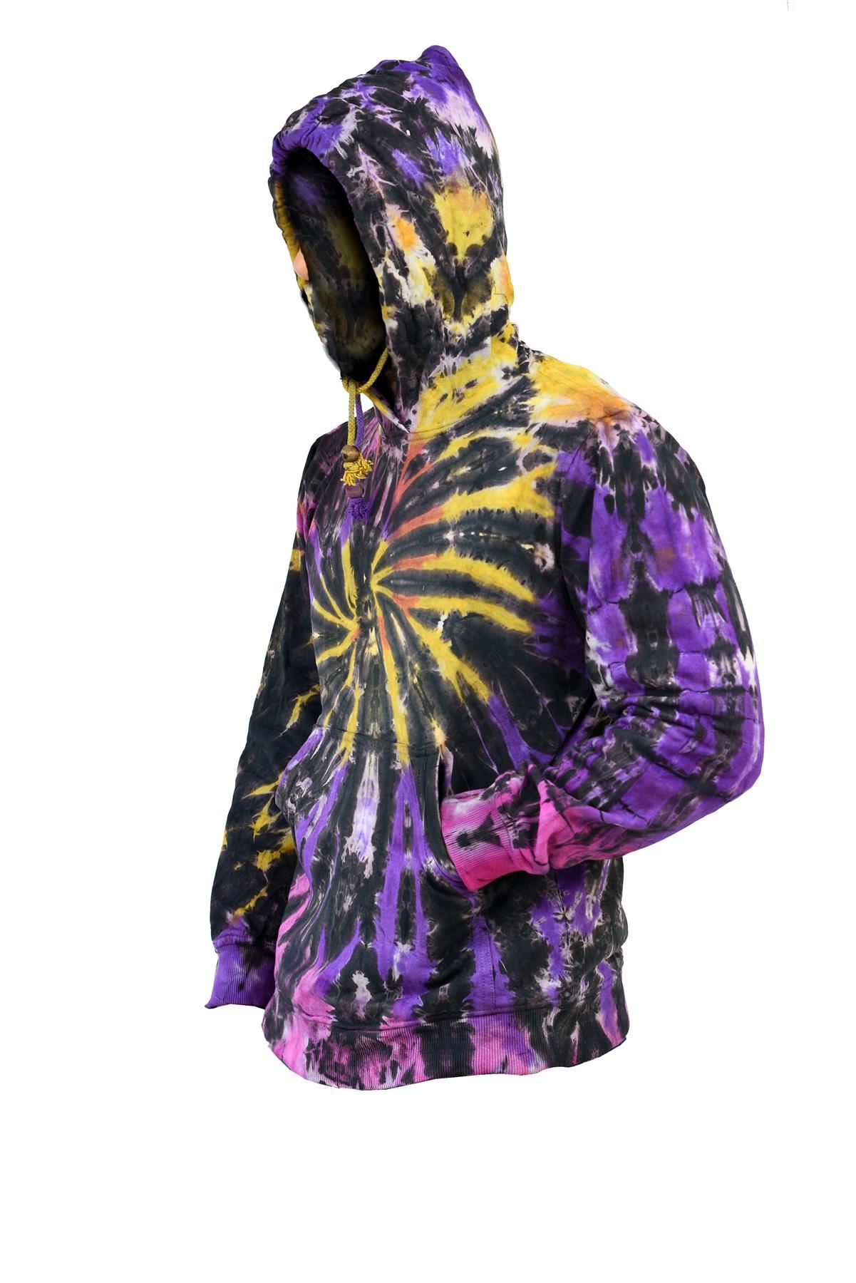 Men's Tie Dye Colorful Hoodie Cotton Sweatshirt Lining Inside Long Sleeve Hooded eBay