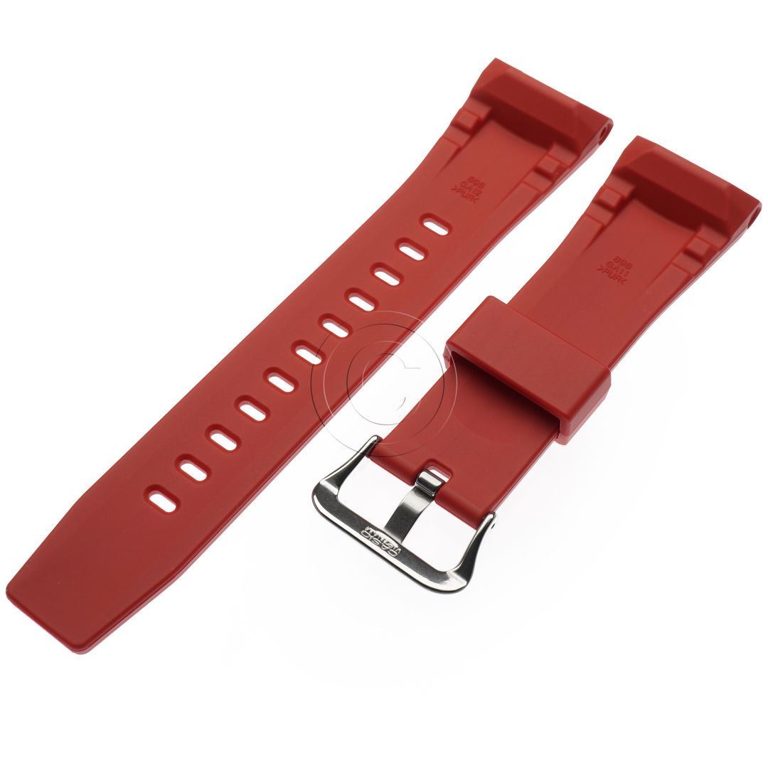 Genuine Casio Red Rubber Watch Band Strap G-Steel GST-S300G-1A4
