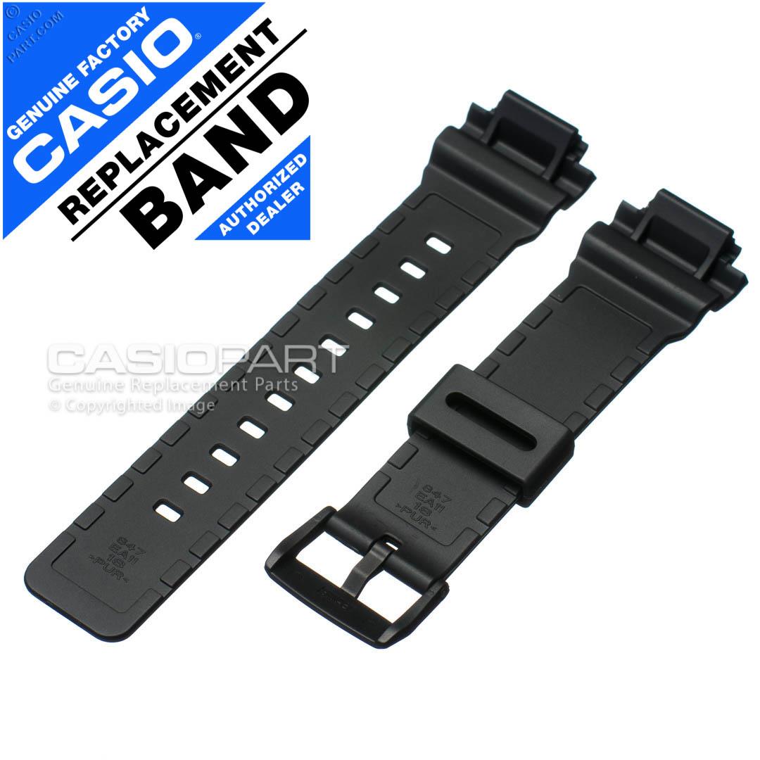 GENUINE CASIO Black Rubber Watch Band Strap Tough Solar AD-S800WH