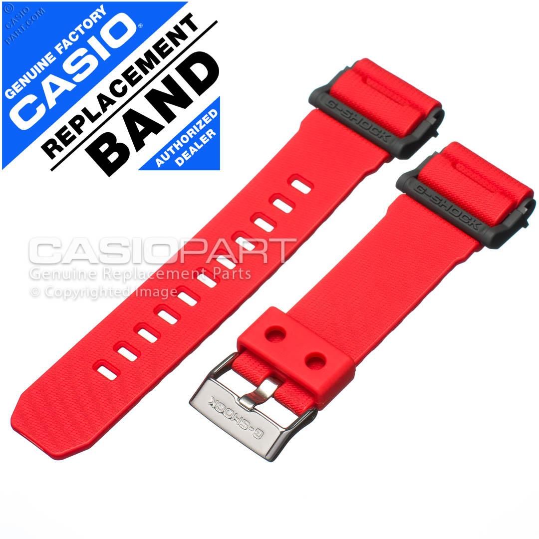 GENUINE CASIO Red Watch Band for G-SHOCK GD-400-4 Resin Strap with