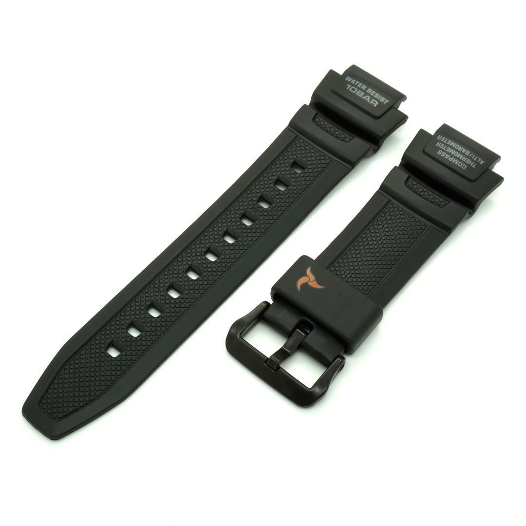Genuine Casio Black Rubber Watch Band Strap - Pro Trek Triple