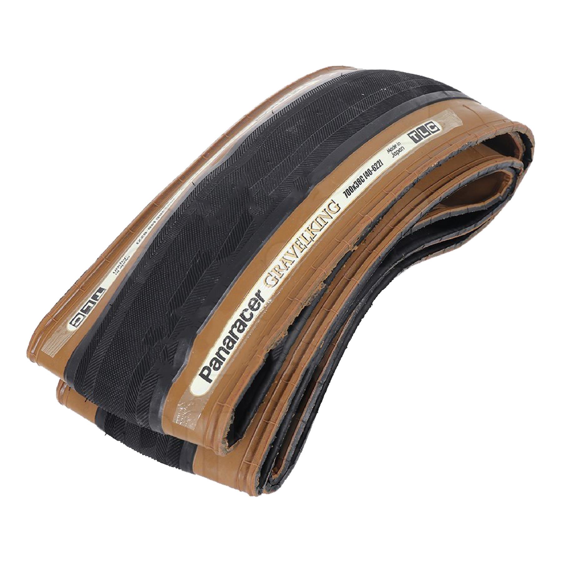 PANARACER Gravelking SK TLC Folding Gravel / CX Bicycle Tyre Black / Brown - Picture 14 of 19