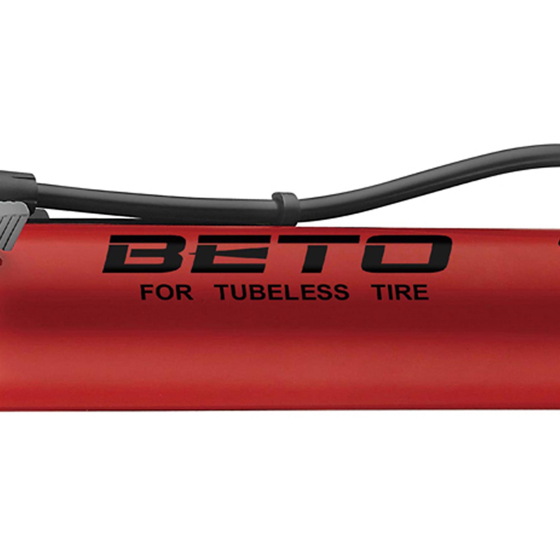 Beto Jet Air Tubeless Bike Tyre Pump Inflator Red Presta