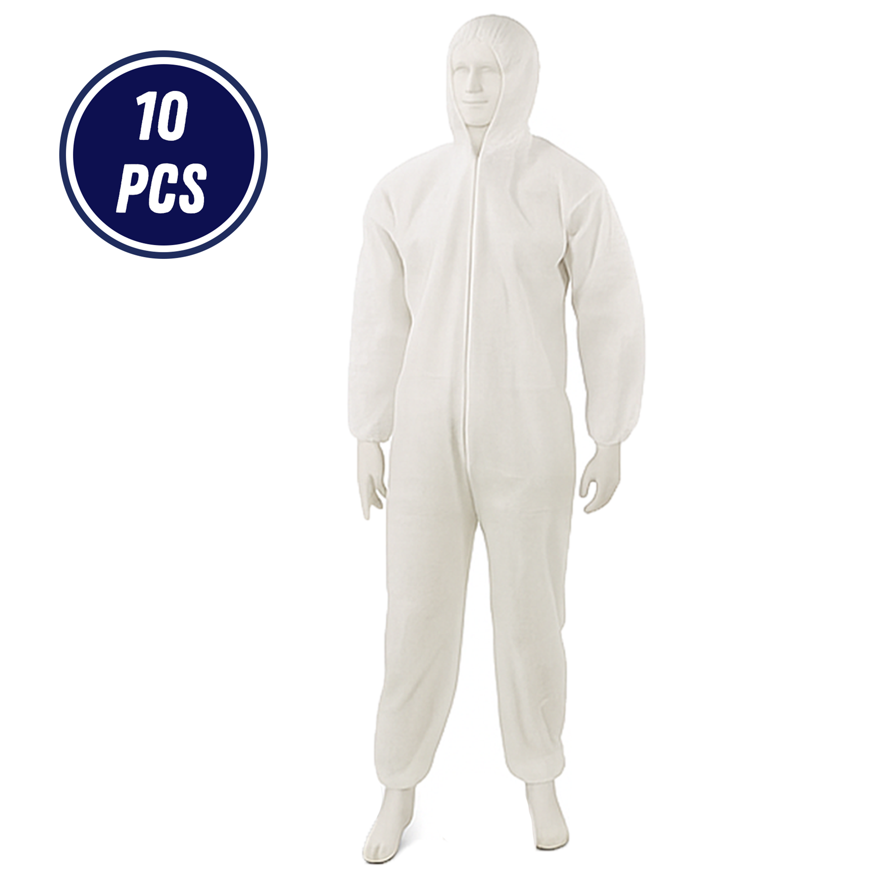 Einweg Overall Overall Kochanzug Kapuze Maler Schutzanzug (WEISS) - Bild 8 von 24