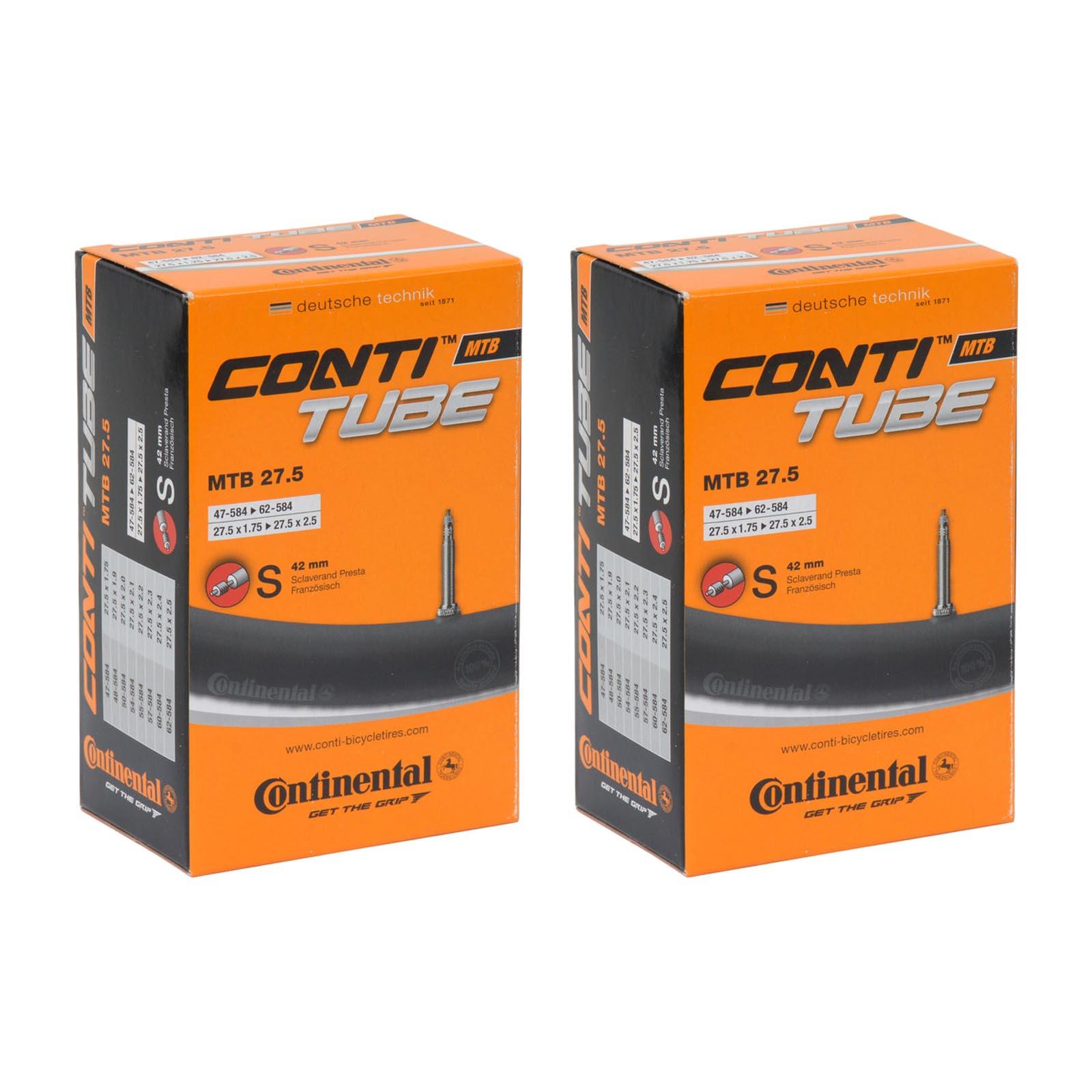 1-4 Continental 27.5 Mountain Bike Inner Tube 27.5 x 1.75-2.5 Presta Valve 42mm - Picture 9 of 27