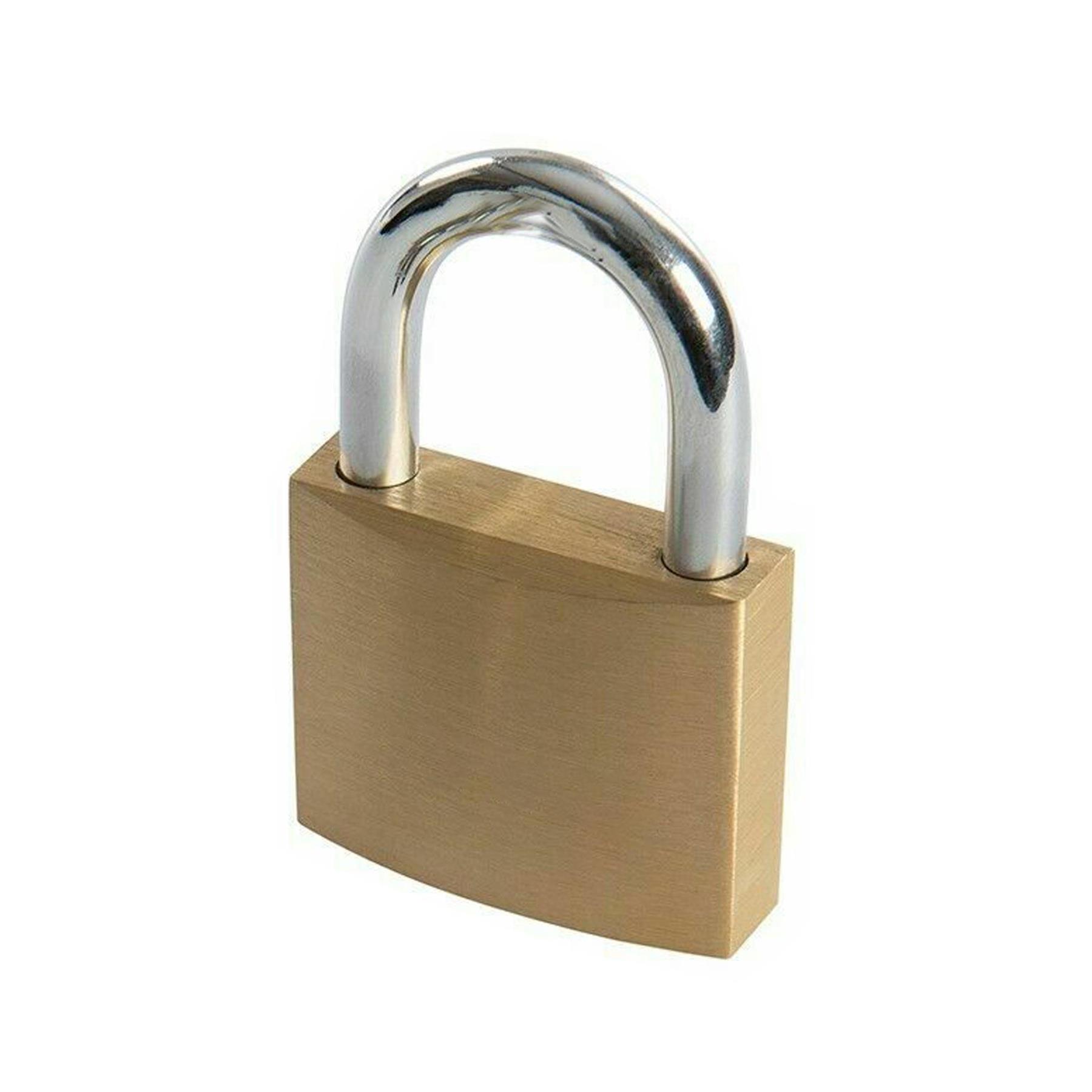 Brass Padlocks Suitcase Luggage Pad Lock Strong Secure 3 Keys per Lock