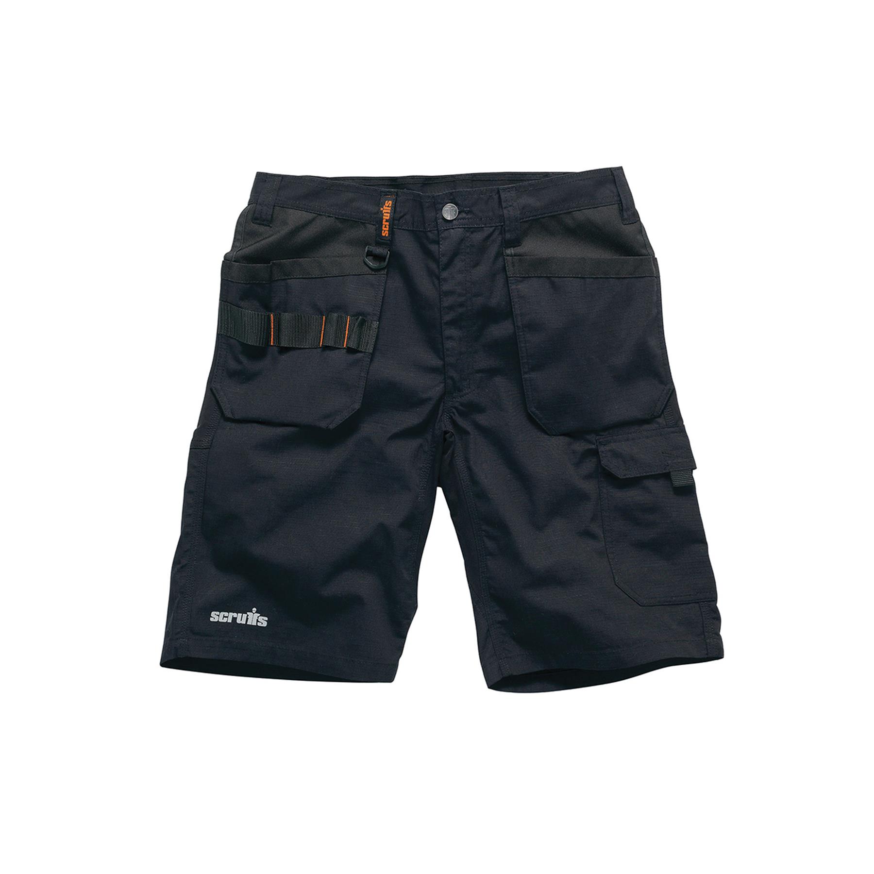 Scruffs TRADE FLEX HOLSTER Shorts 30"-40" Black & Graphite Lightweight Slim Fit - Picture 12 of 15