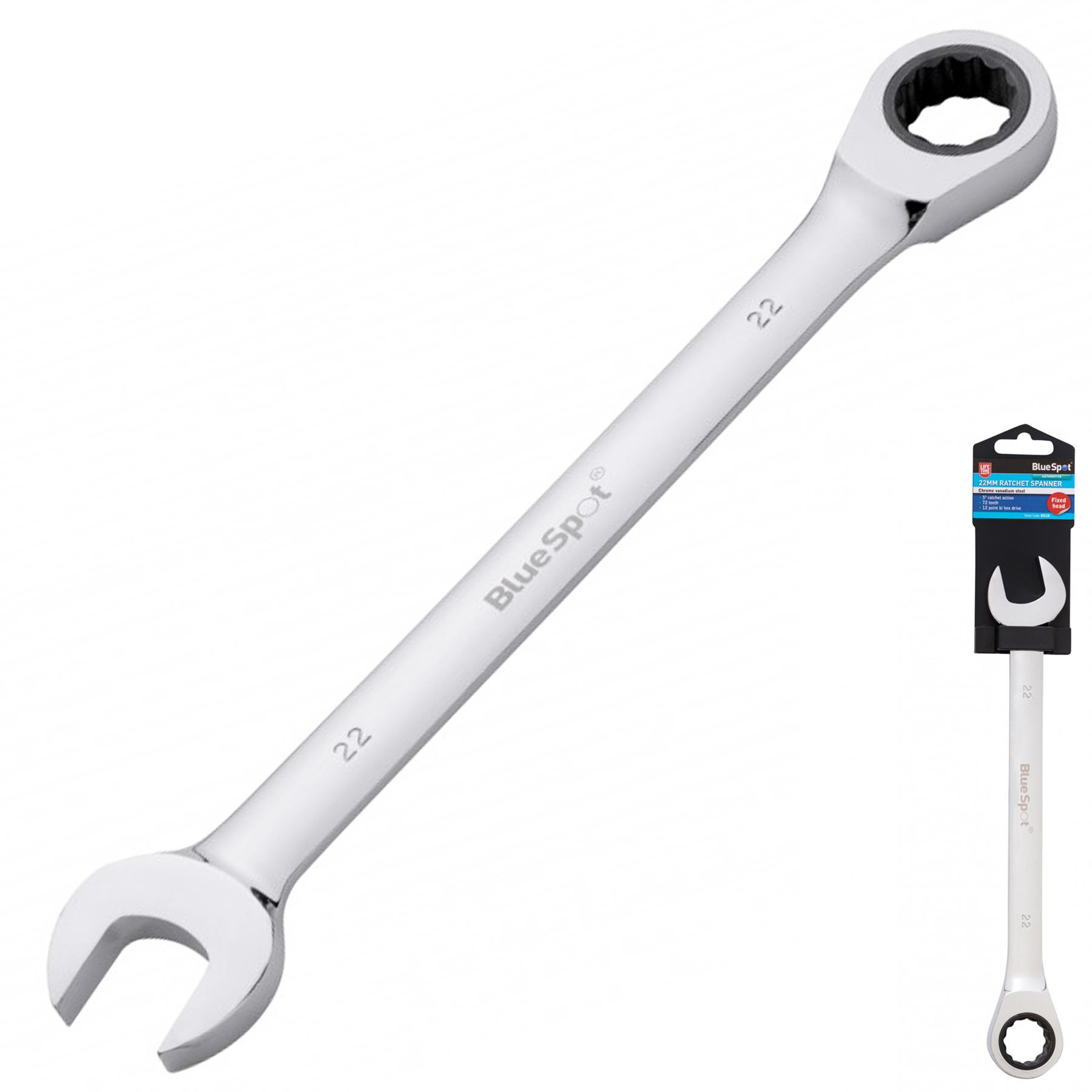 BlueSpot chiave a testa fissa combinata tenditore a cricchetto metrica da 8 mm a 24 mm - Foto 49 di 61