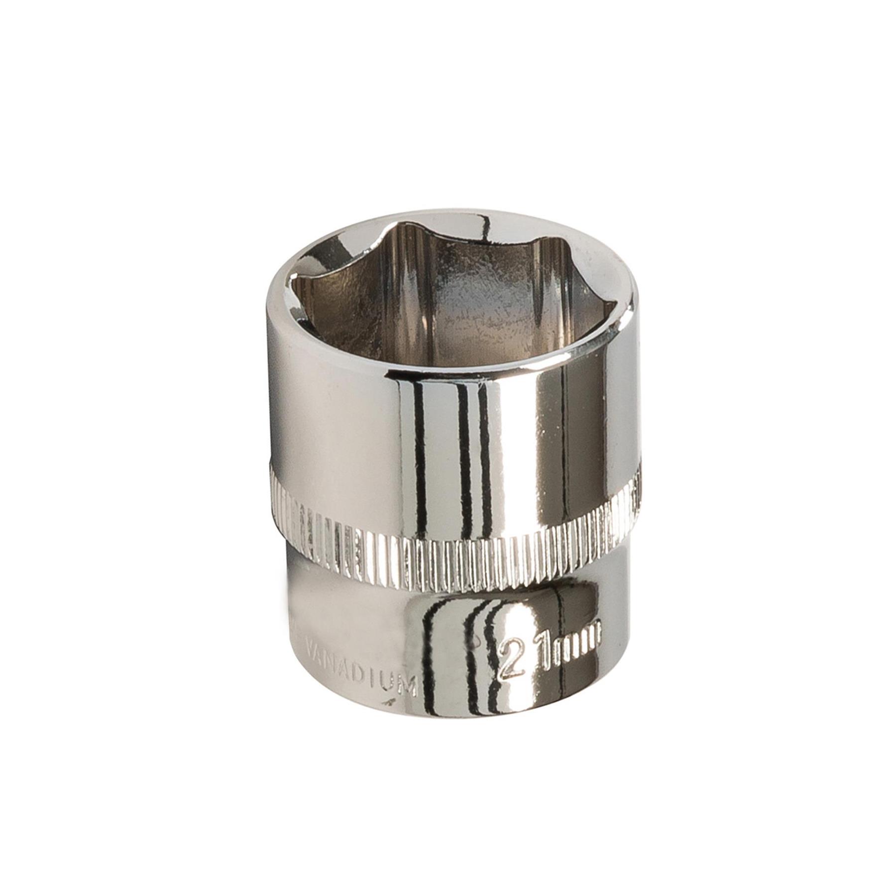 3/8" Drive Socket 6mm - 21mm Metric 6 Point Hex Chrome Vanadium Steel - Picture 42 of 42