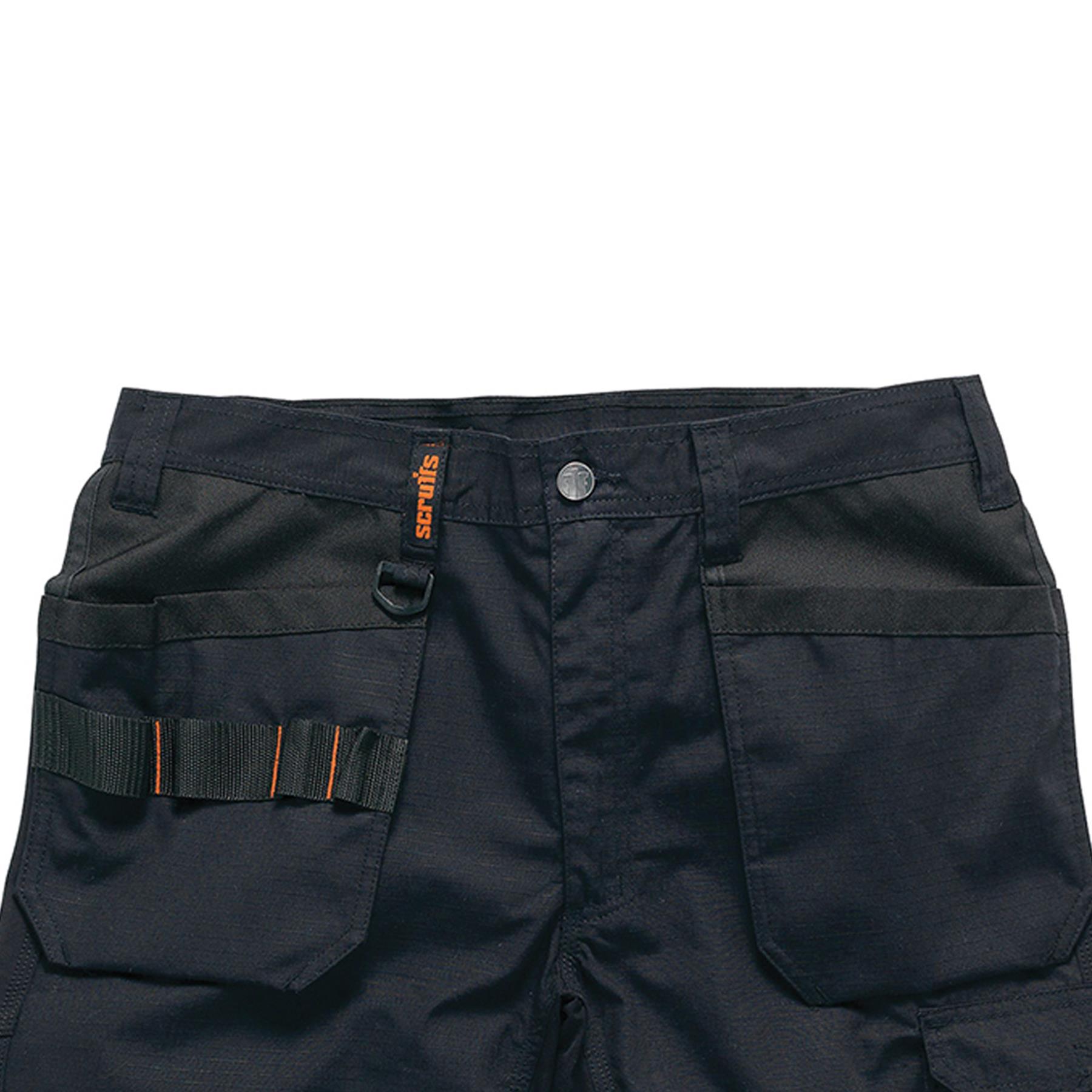 Scruffs TRADE FLEX HOLSTER Shorts 30"-40" Black & Graphite Lightweight Slim Fit - Picture 6 of 15