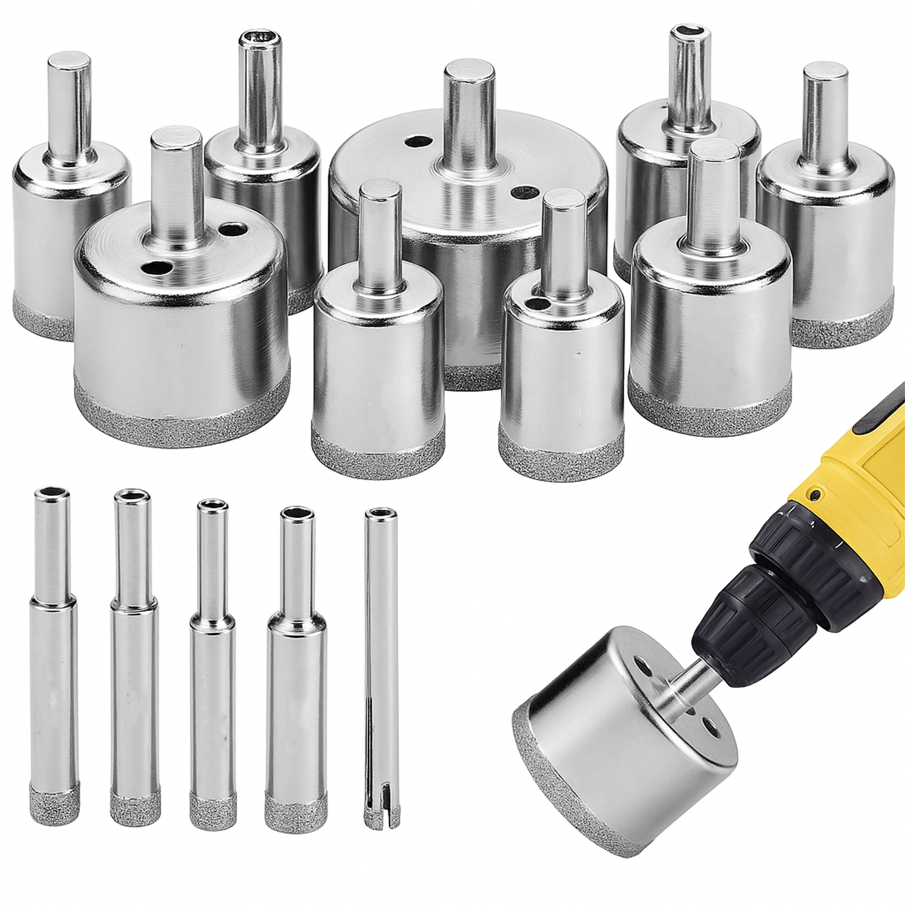 uptoak 2pcs 35mm Diamond Drill Bit Hole Saw for Tile Glass Marble Granite Ceramic Tool Silver Tone Price in India - Buy uptoak 2pcs 35mm Diamond Drill Bit Hole Saw for Tile