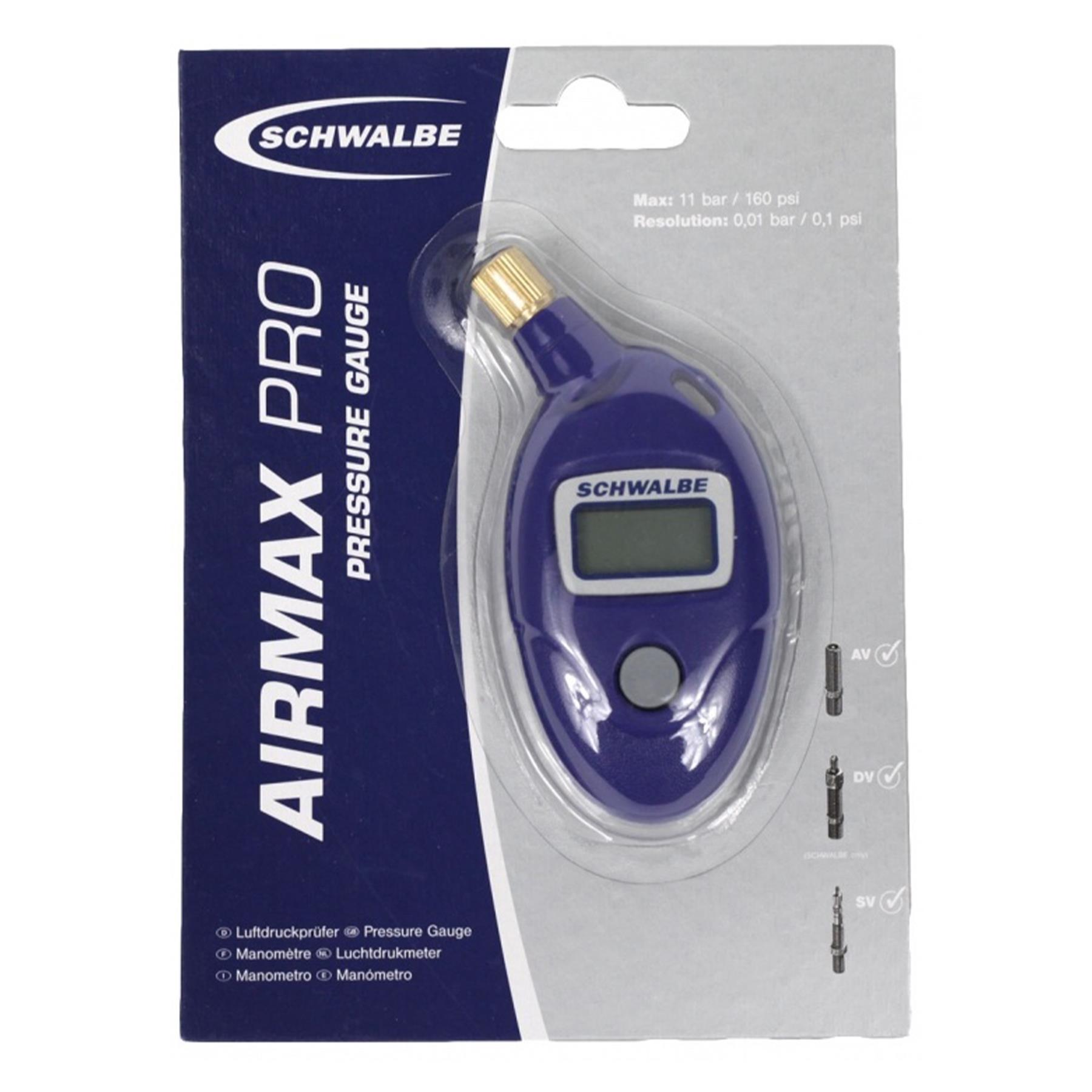 Schwalbe AirMax Pro Digital Pressure Gauge for Standared Presta
