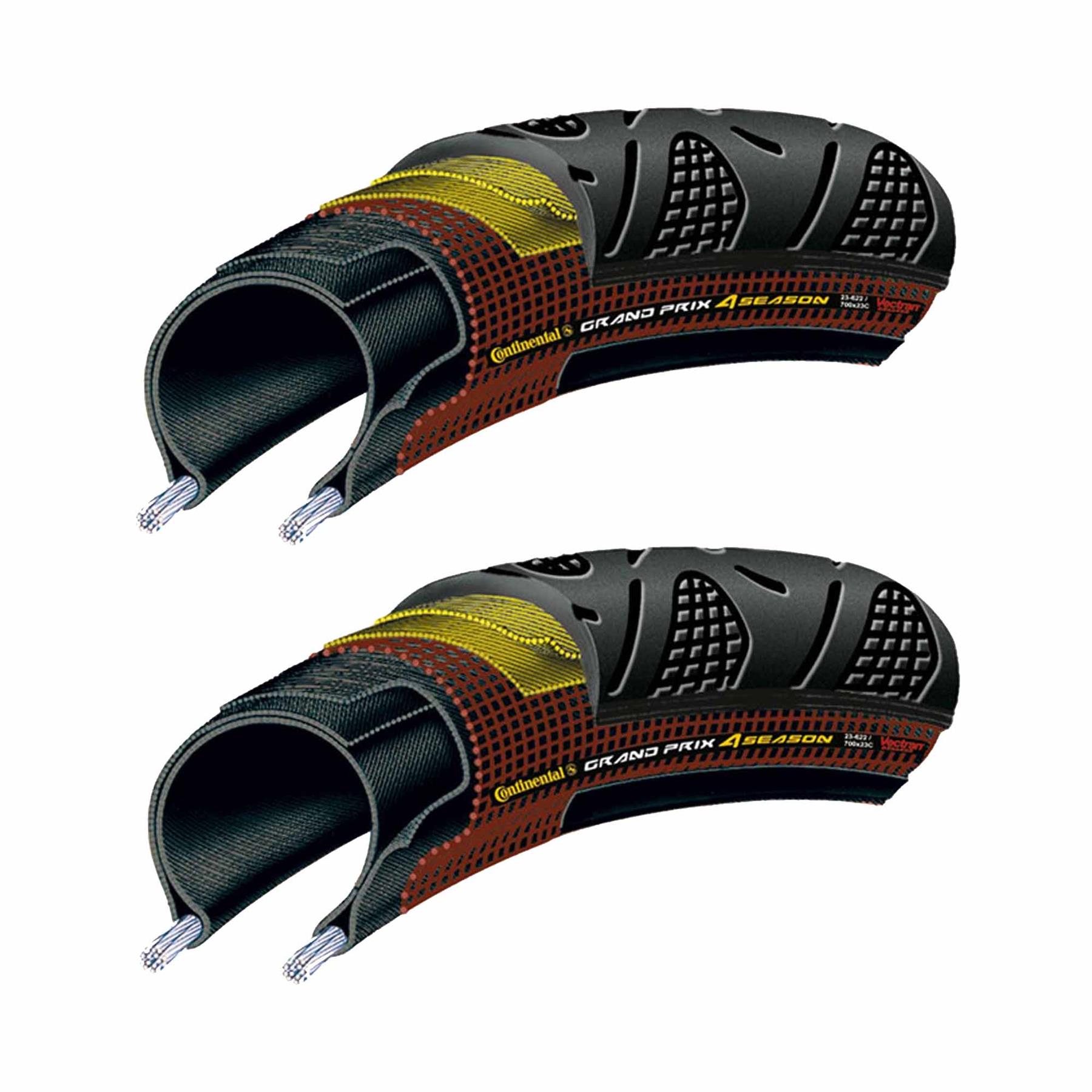 Continental Grand Prix 4 Season Folding Bike Tyres 700 X 25C 2