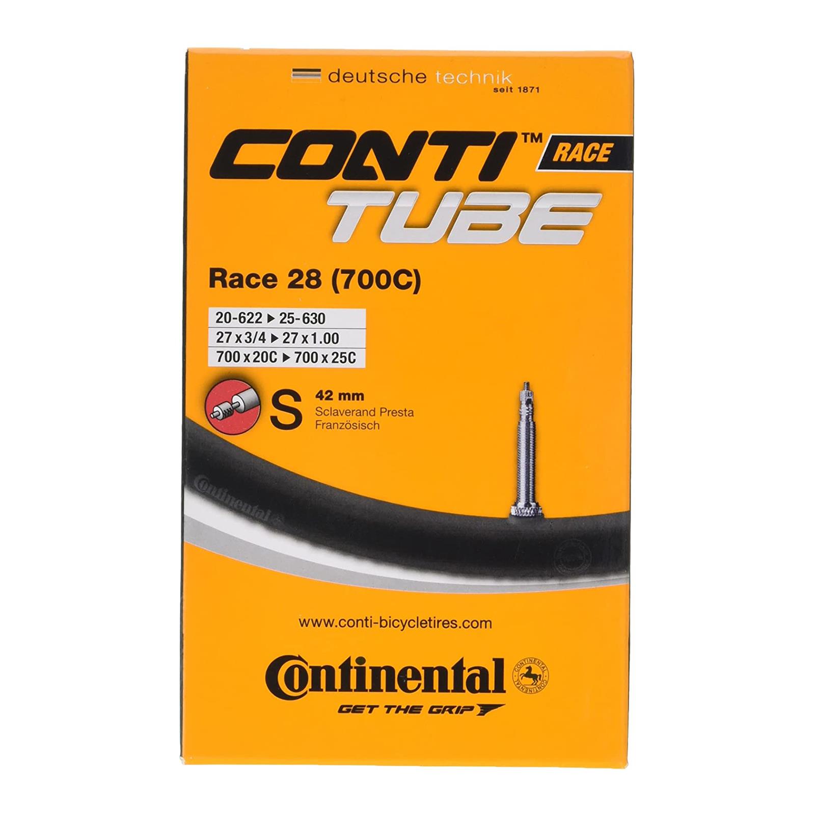 Valvola Presta Tubo Interno Continental Race 28 Bici da Strada 700x20-25c 42/60/80mm - Foto 7 di 10
