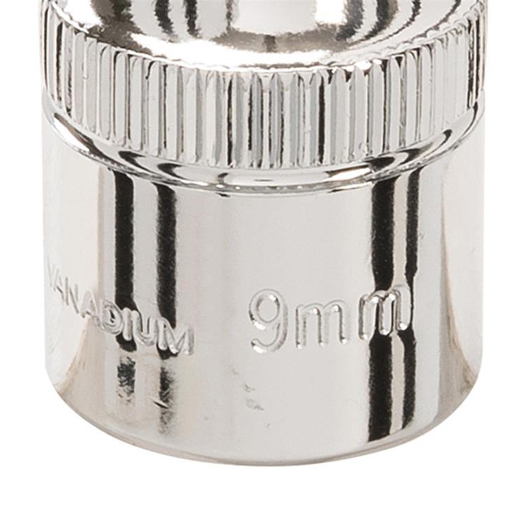 3/8" Drive Socket 6mm - 21mm Metric 6 Point Hex Chrome Vanadium Steel - Picture 6 of 42