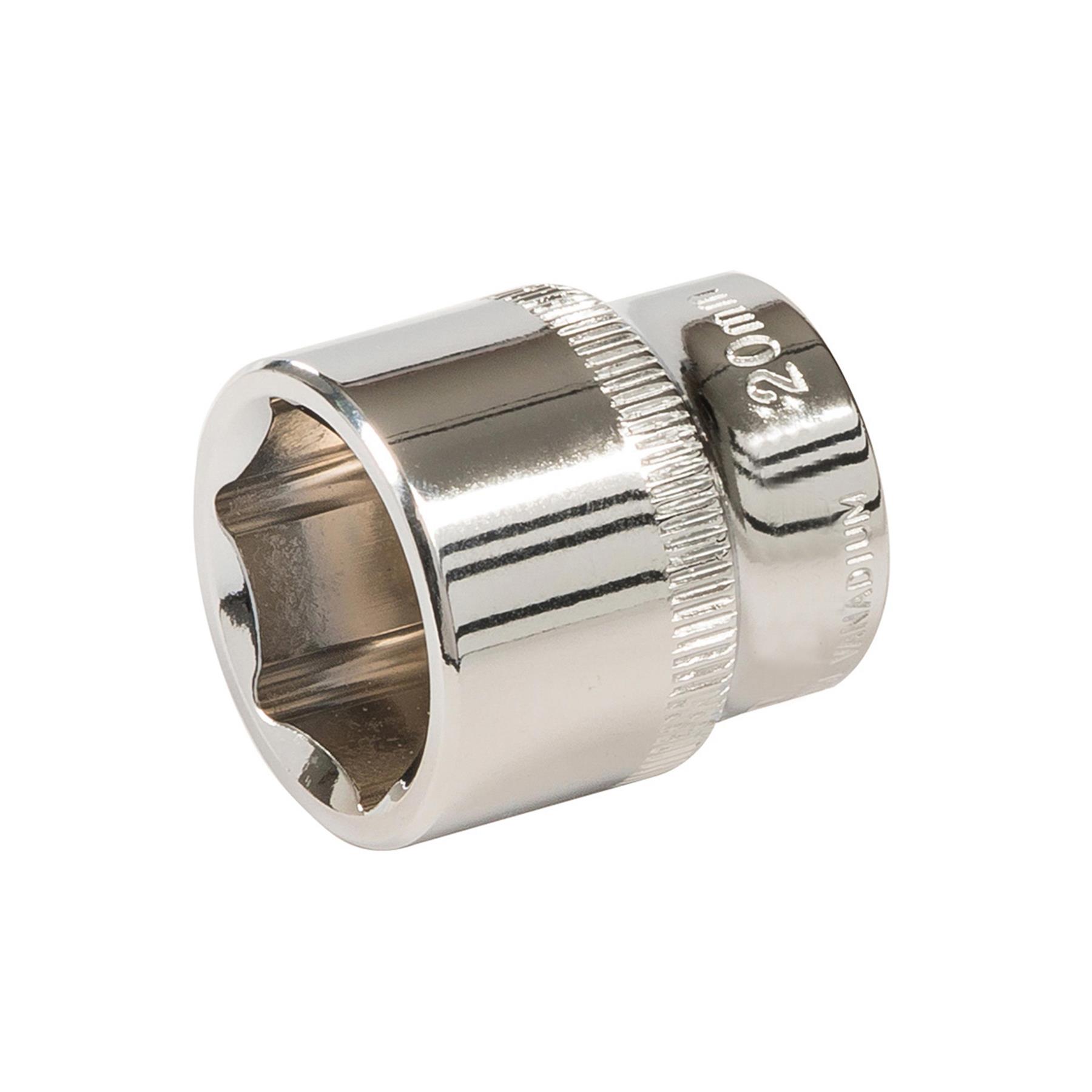 3/8" Drive Socket 6mm - 21mm Metric 6 Point Hex Chrome Vanadium Steel - Picture 40 of 42