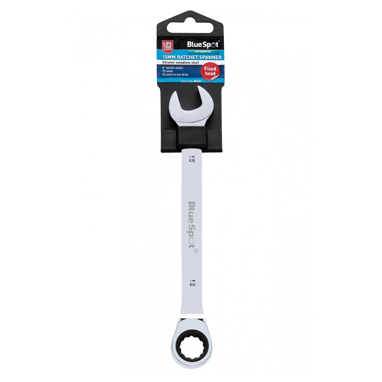 BlueSpot chiave a testa fissa combinata tenditore a cricchetto metrica da 8 mm a 24 mm - Foto 31 di 61