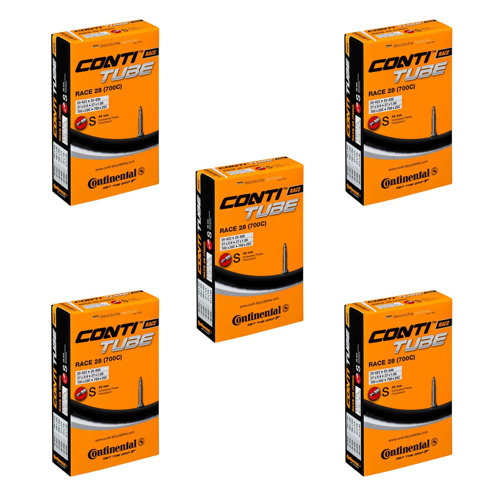 Continental Race 28 Inner Tube – 700x20-25c, 42mm Presta Valve, Road Racing Bike