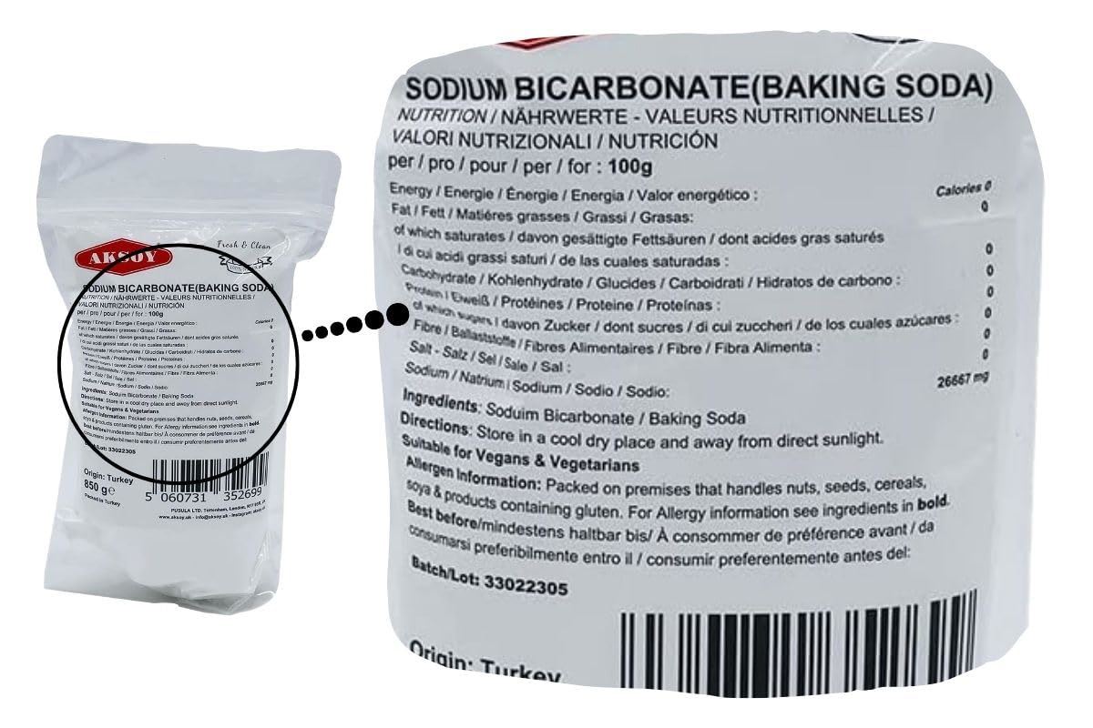 Aksoy Sodium Bicarbonate of Baking Soda| Bath Bomb | Cleaning | Baking | Vegan - Picture 8 of 97