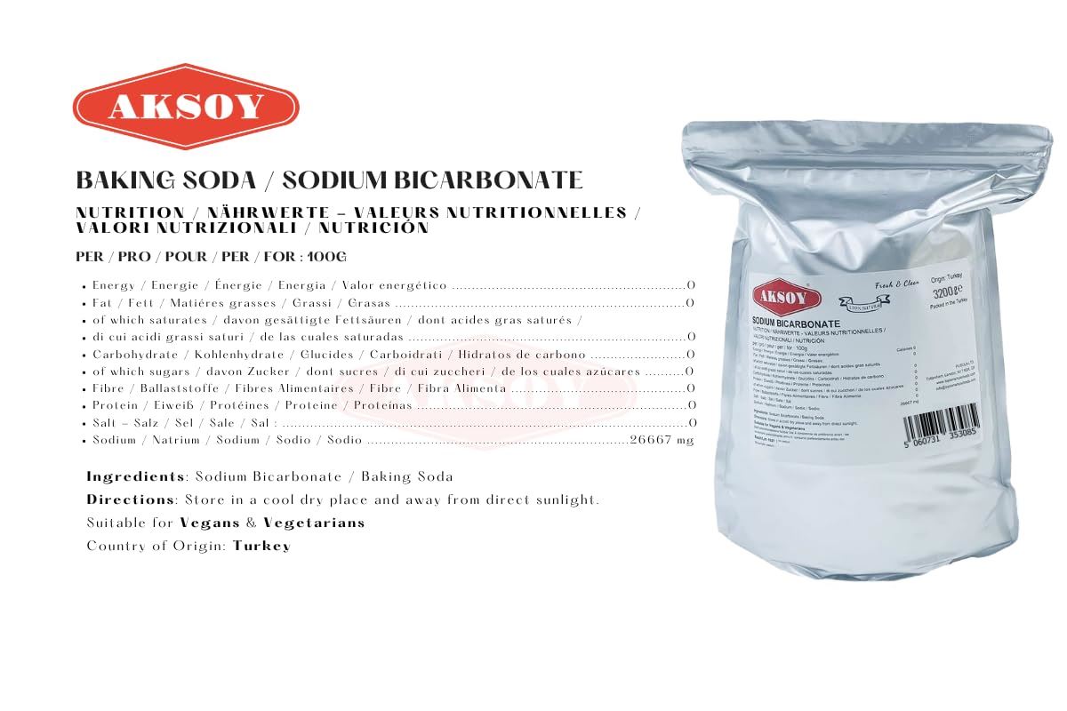 Aksoy Sodium Bicarbonate of Baking Soda| Bath Bomb | Cleaning | Baking | Vegan - Picture 60 of 97