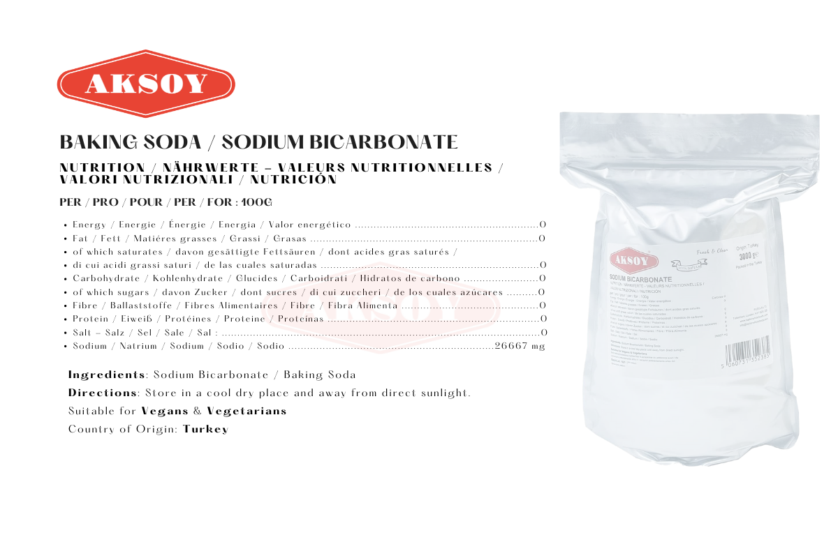 Aksoy Sodium Bicarbonate of Baking Soda| Bath Bomb | Cleaning | Baking | Vegan - Picture 55 of 97