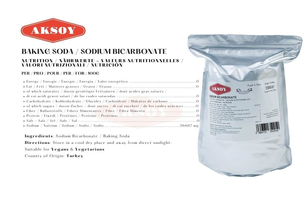 Aksoy Sodium Bicarbonate of Baking Soda| Bath Bomb | Cleaning | Baking | Vegan - Picture 37 of 97