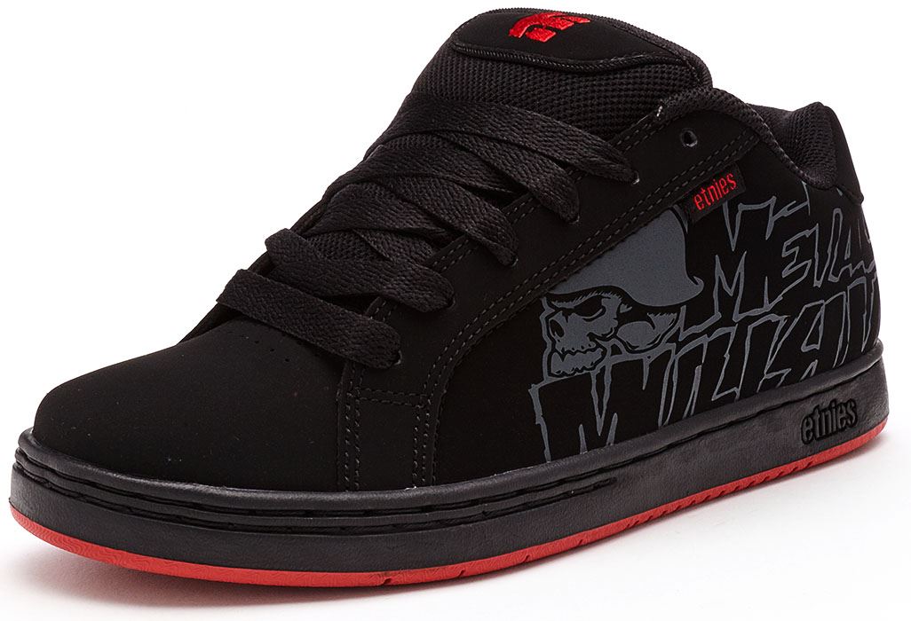 Etnies Metal Mulisha Fader Trainers in Black & Red & White & Blue