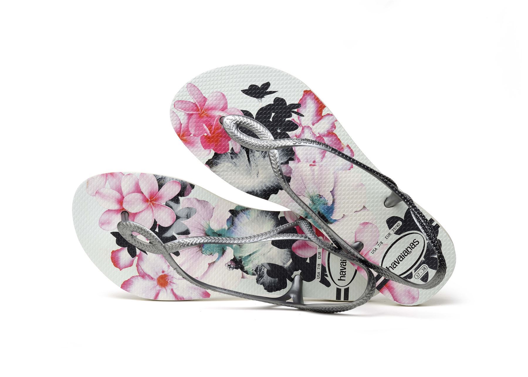 Havaianas Luna Floral Print Flip Flops Beach Pool Sling Back Strap Women Sandals | eBay
