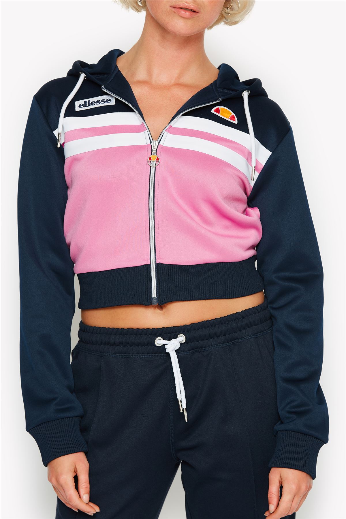 Ellesse Pinzo Crop Track Sweat Top Jacket & Hoody Track Top in Teal