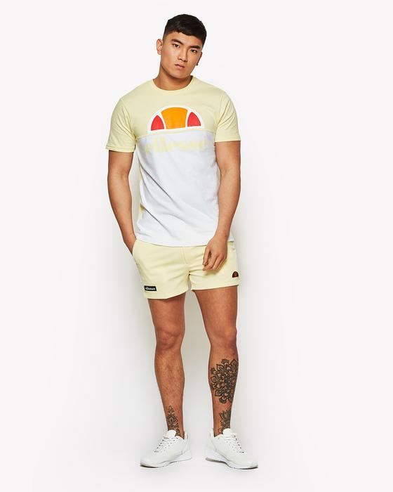 Yellow /& Blue Ellesse Arbatax T-Shirt in White /& Pastel Pink