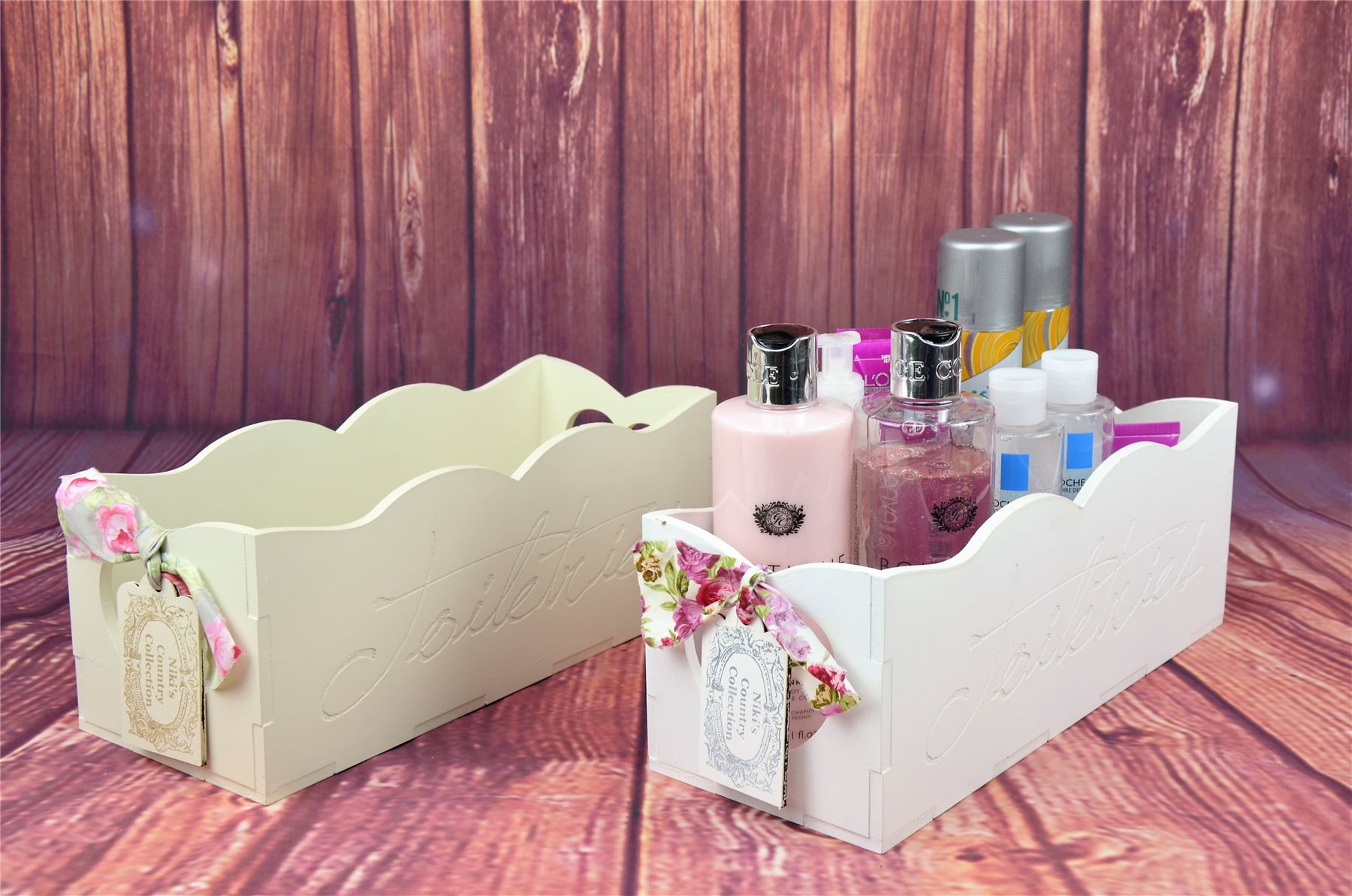 Shabby Chic Wooden Toiletries Toilet Paper Rack Holder Bathroom