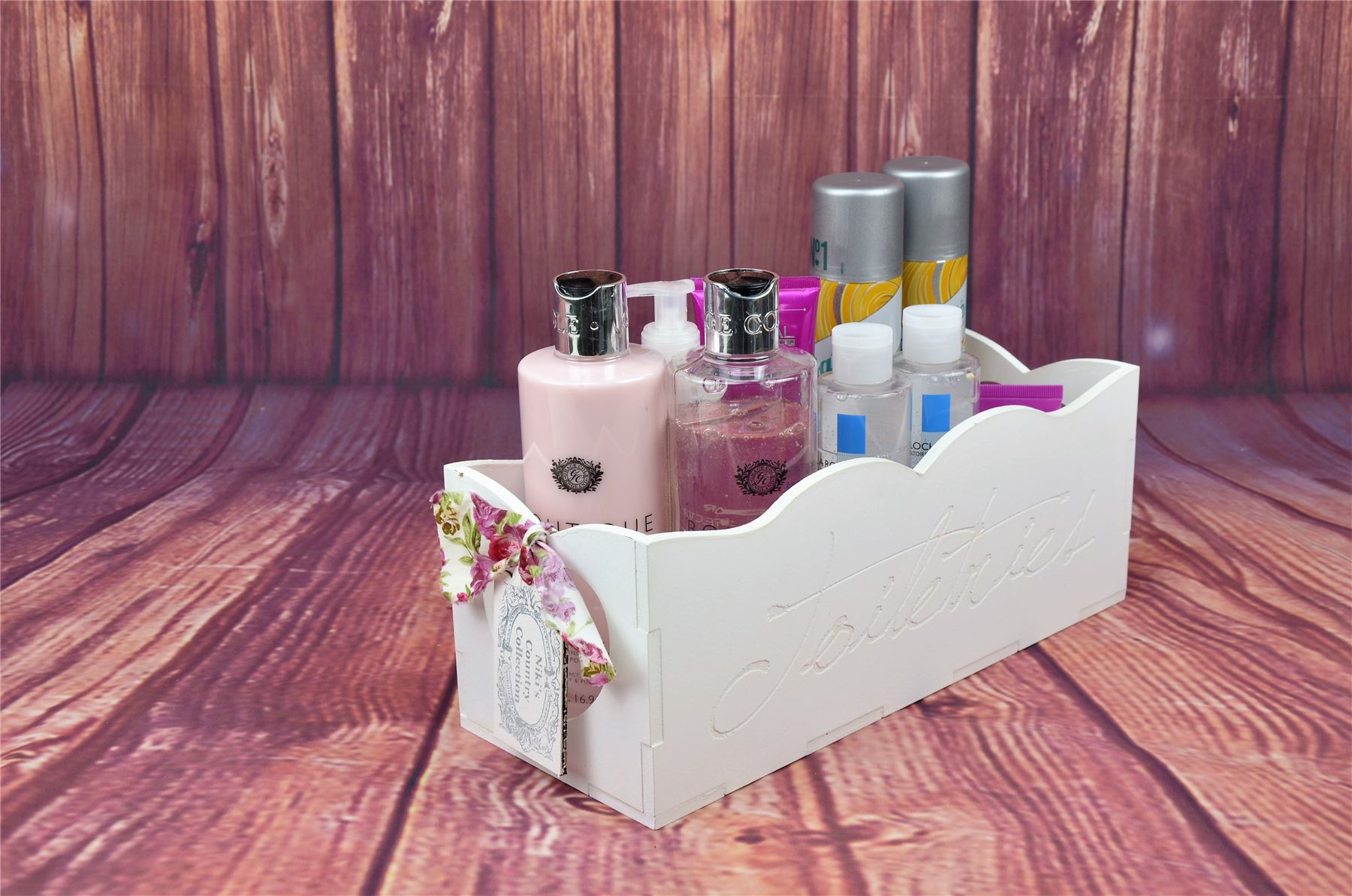 Shabby Chic Wooden Toiletries Toilet Paper Rack Holder Bathroom