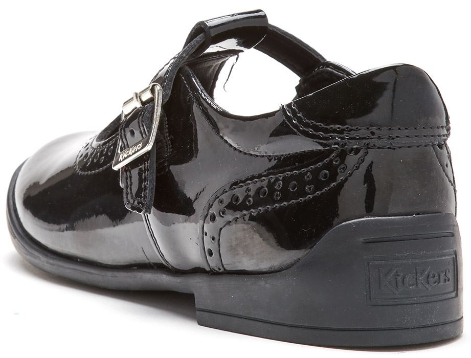 Details zu Kickers Kick T Bar Kinder Schule in Schwarz Lack Details zu Kickers Kick T Bar Kinder Schule in Schwarz Lack