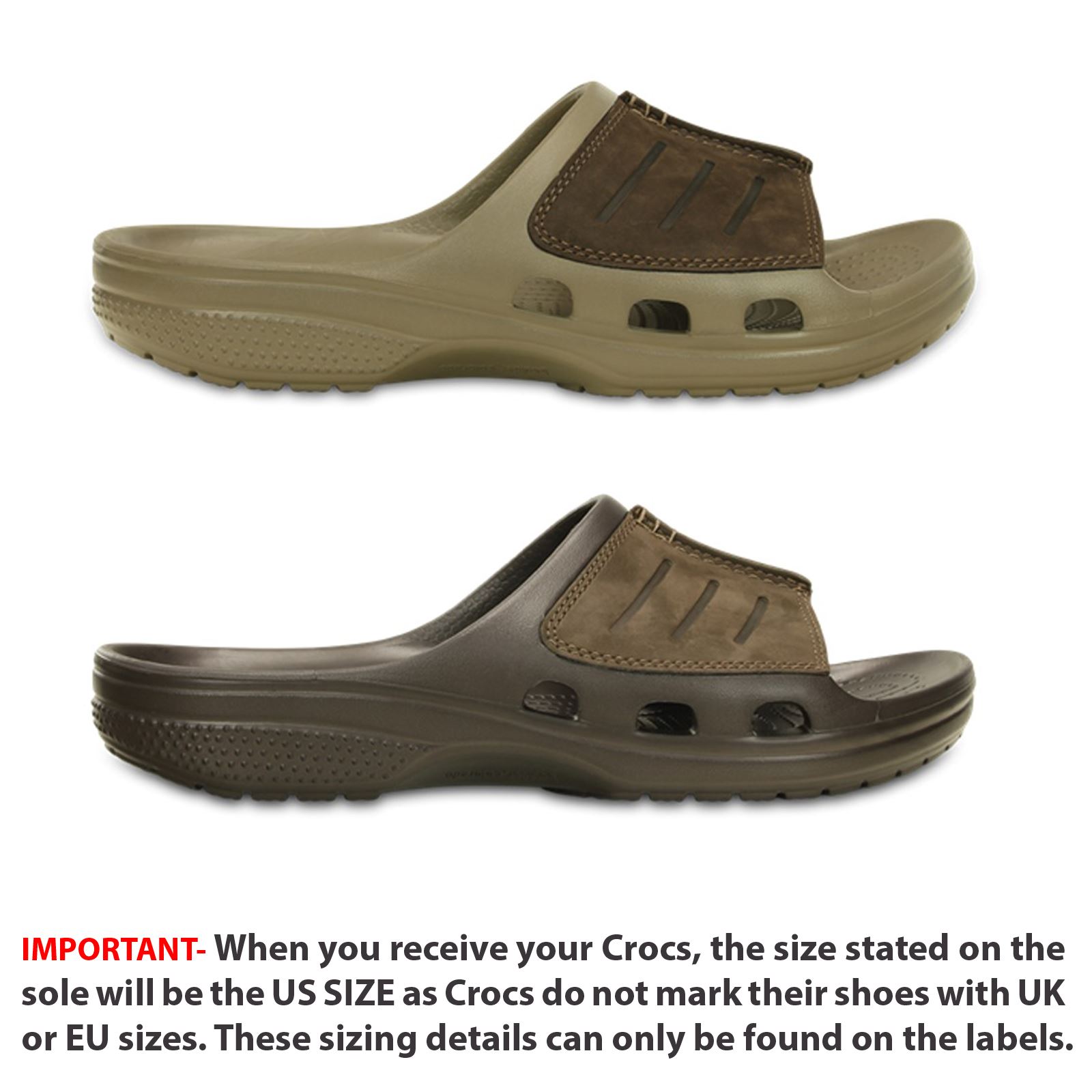 Crocs Yukon Mesa vestibilit comoda Slide Sandali in Khaki Marrone Espresso Crocs Yukon Mesa vestibilit comoda Slide Sandali in Khaki Marrone Espresso