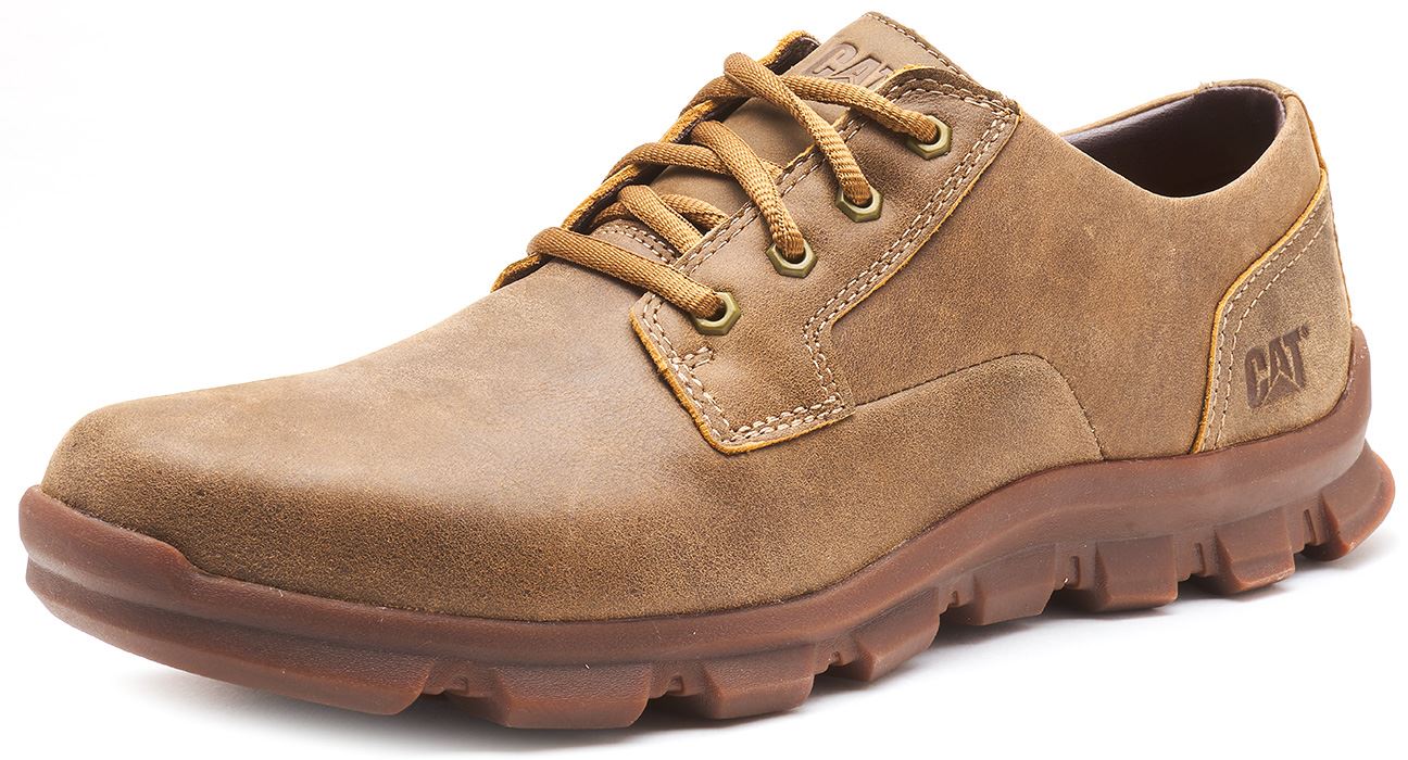 Caterpillar CAT Intent Leather Lace Up Shoes Beaned Light Caterpillar CAT Intent Leather Lace Up Shoes Beaned Light