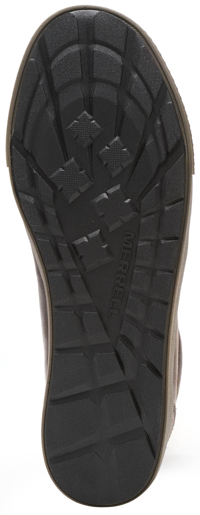 Merrell Barkley Chukka Full Grain Leather Boots in Black /& Brunette Brown