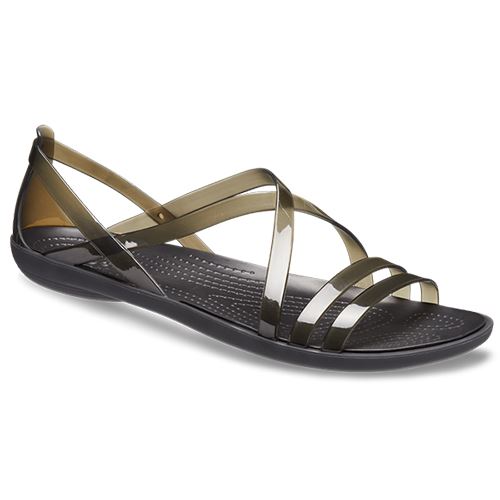 White Sandals Isabella Crocs Drew amp; Strappy Black Barrymore In Standard Fit r8qIxqT