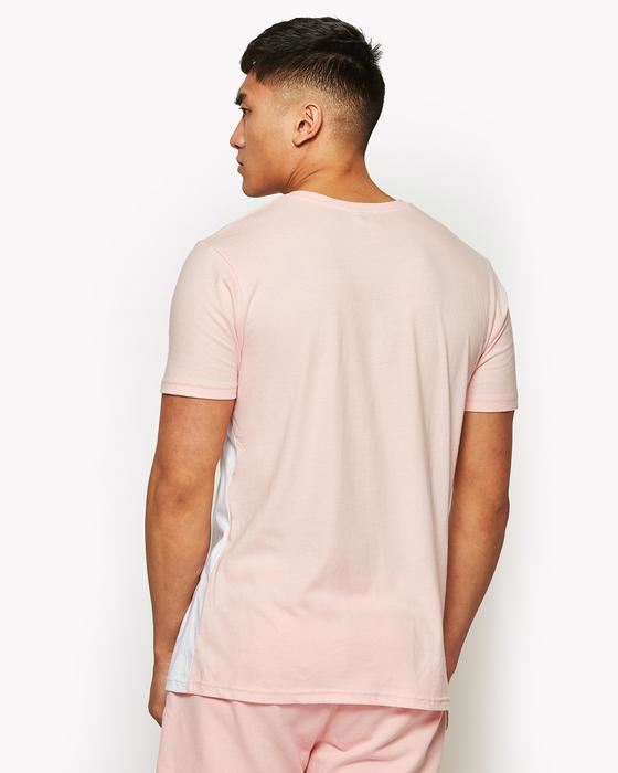 Yellow /& Blue Ellesse Arbatax T-Shirt in White /& Pastel Pink