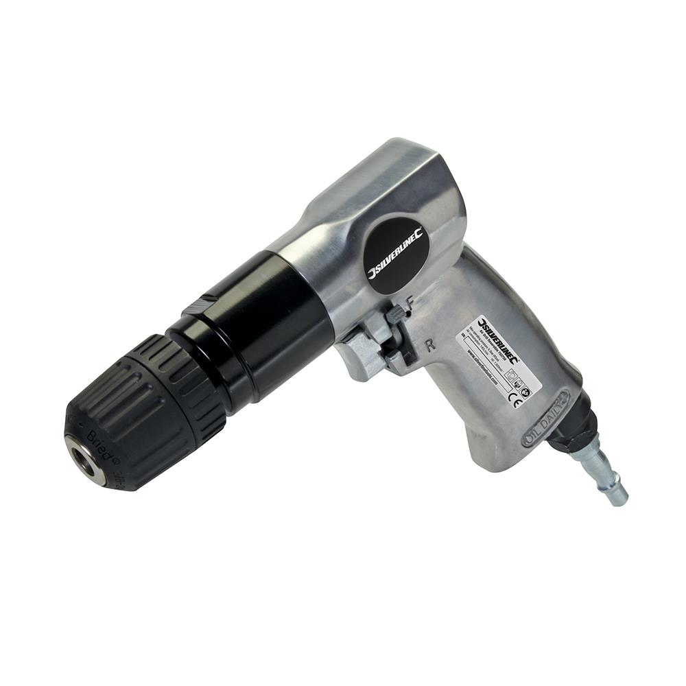 SILVERLINE 793759 AIR DRILL REVERSIBLE WITH 10mm KEYLESS CHUCK