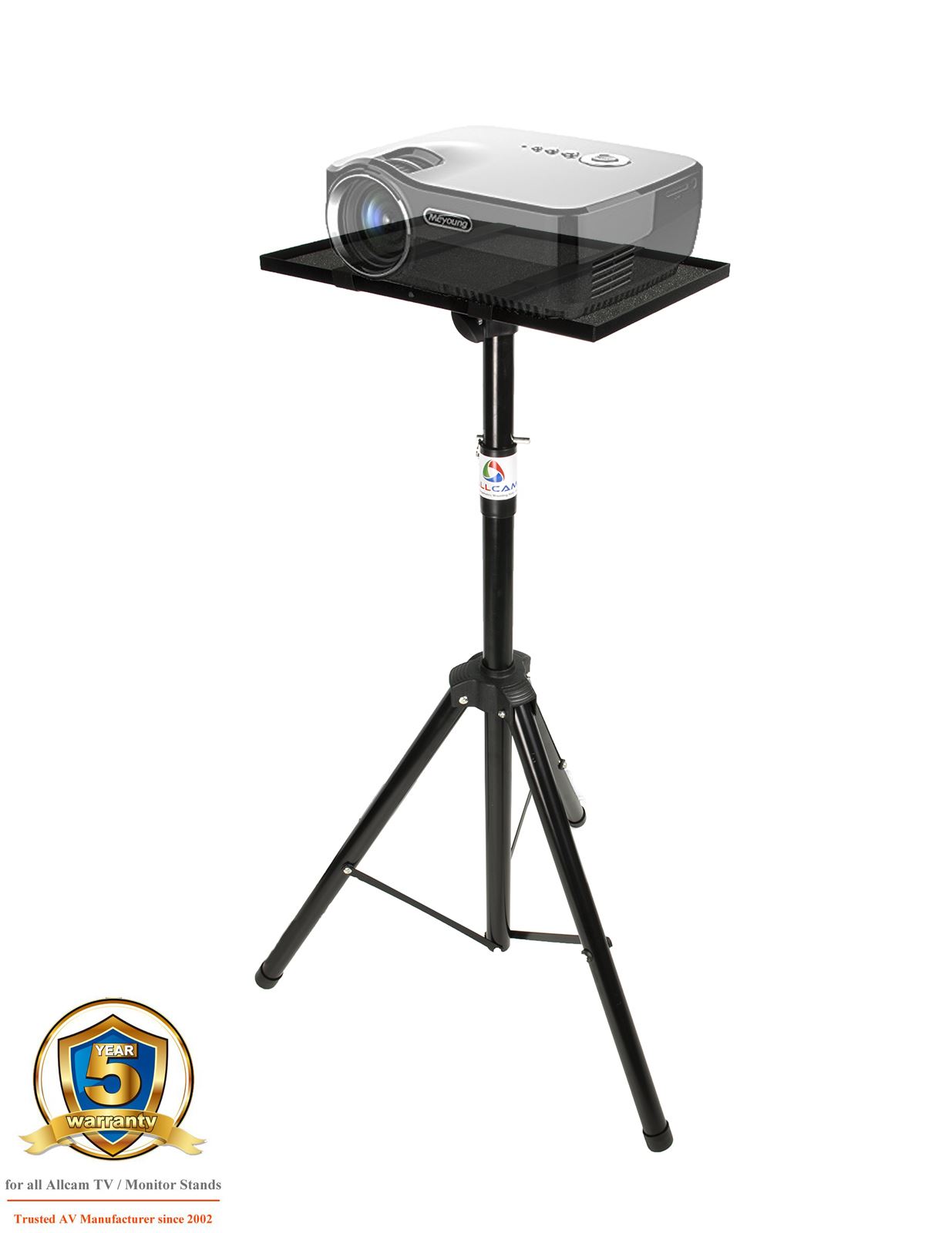 Allcam Portable Projector Stand Tripod / Laptop Table / Monitor Speaker