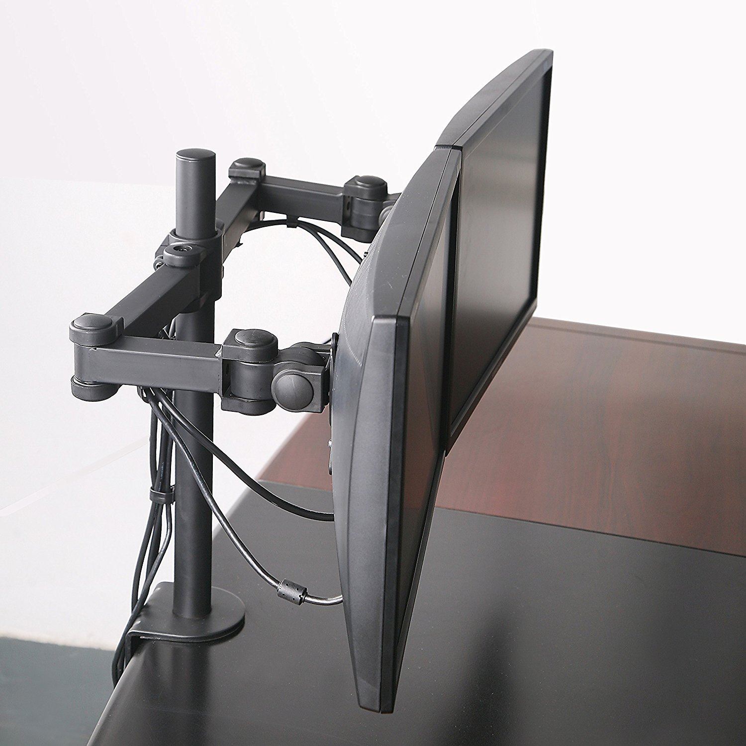 MDM12D Dual LED LCD Monitor Stand Desk Mount Bracket Tilt Swivel Rotate Arm eBay