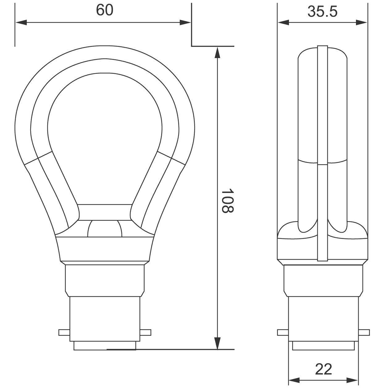 Bombilla de vela LED Allcam 4W B22 BC 350 lúmenes blanca cálida o fría - Imagen 11 de 16