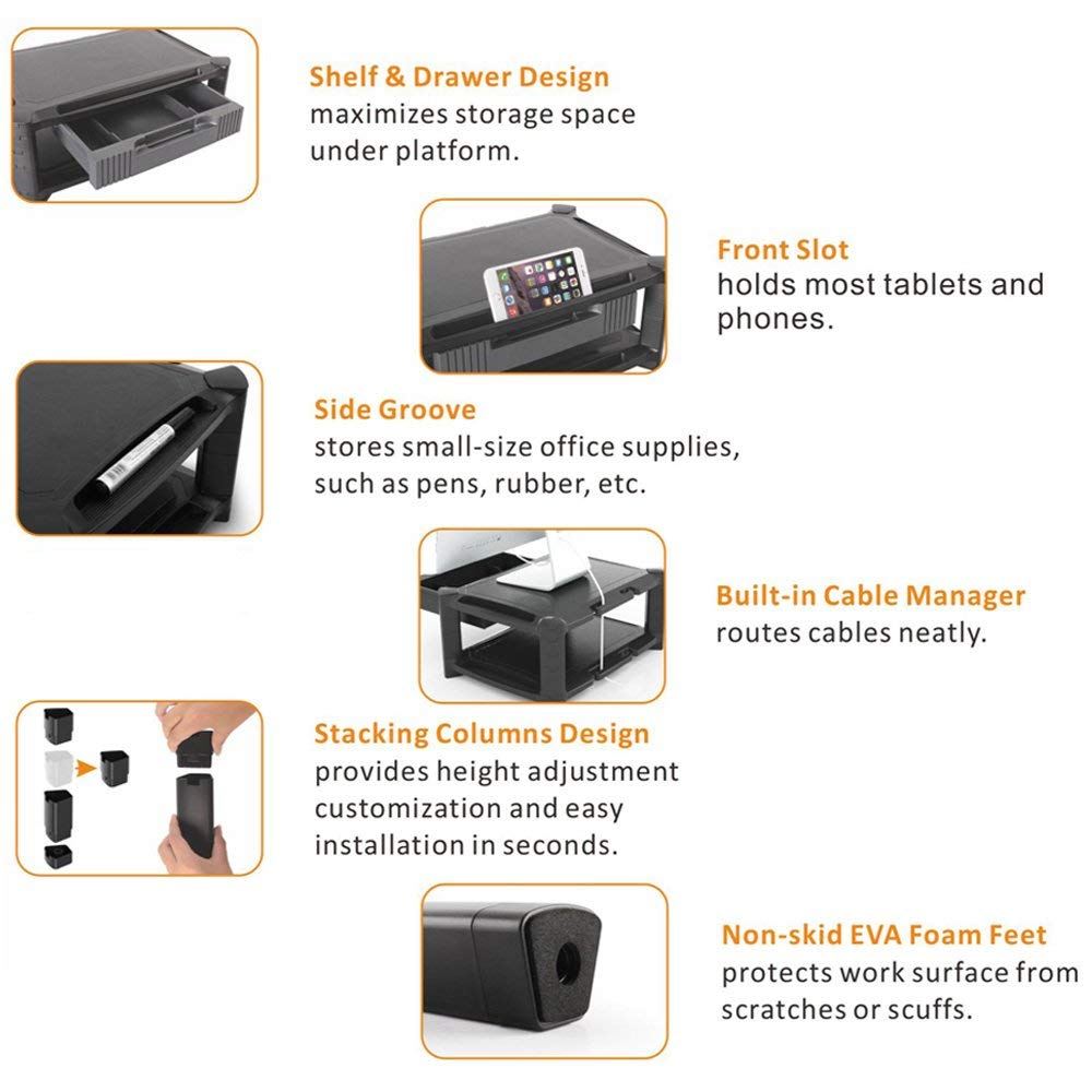 Allcam AMS Supporto per Laptop/Stampante/Monitor Altezza Regolabile - Foto 5 di 11