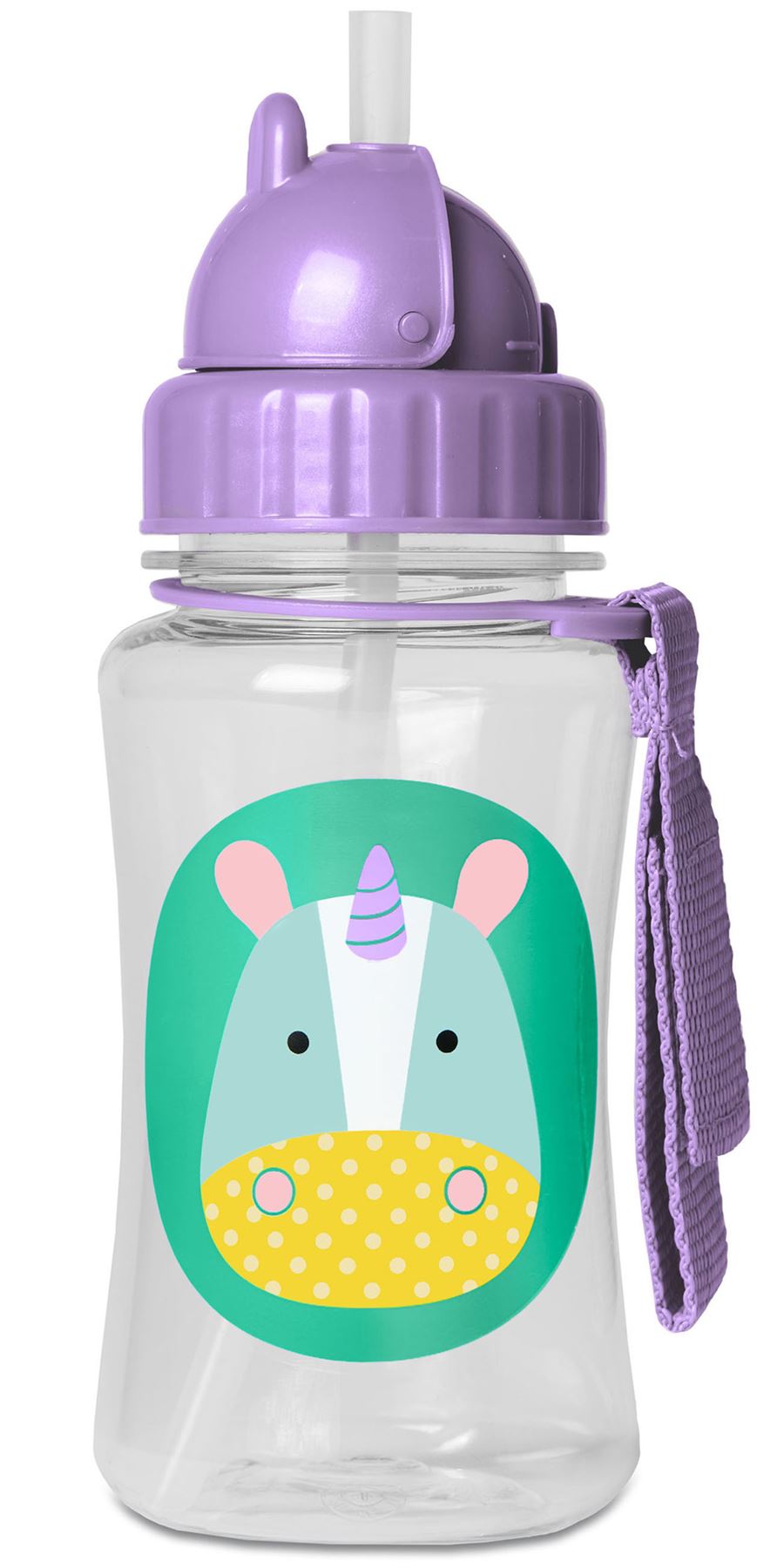 Skip Hop ZOO STRAW BOTTLE FOX Kids Straw Pop-Up Drinking Bottle BN