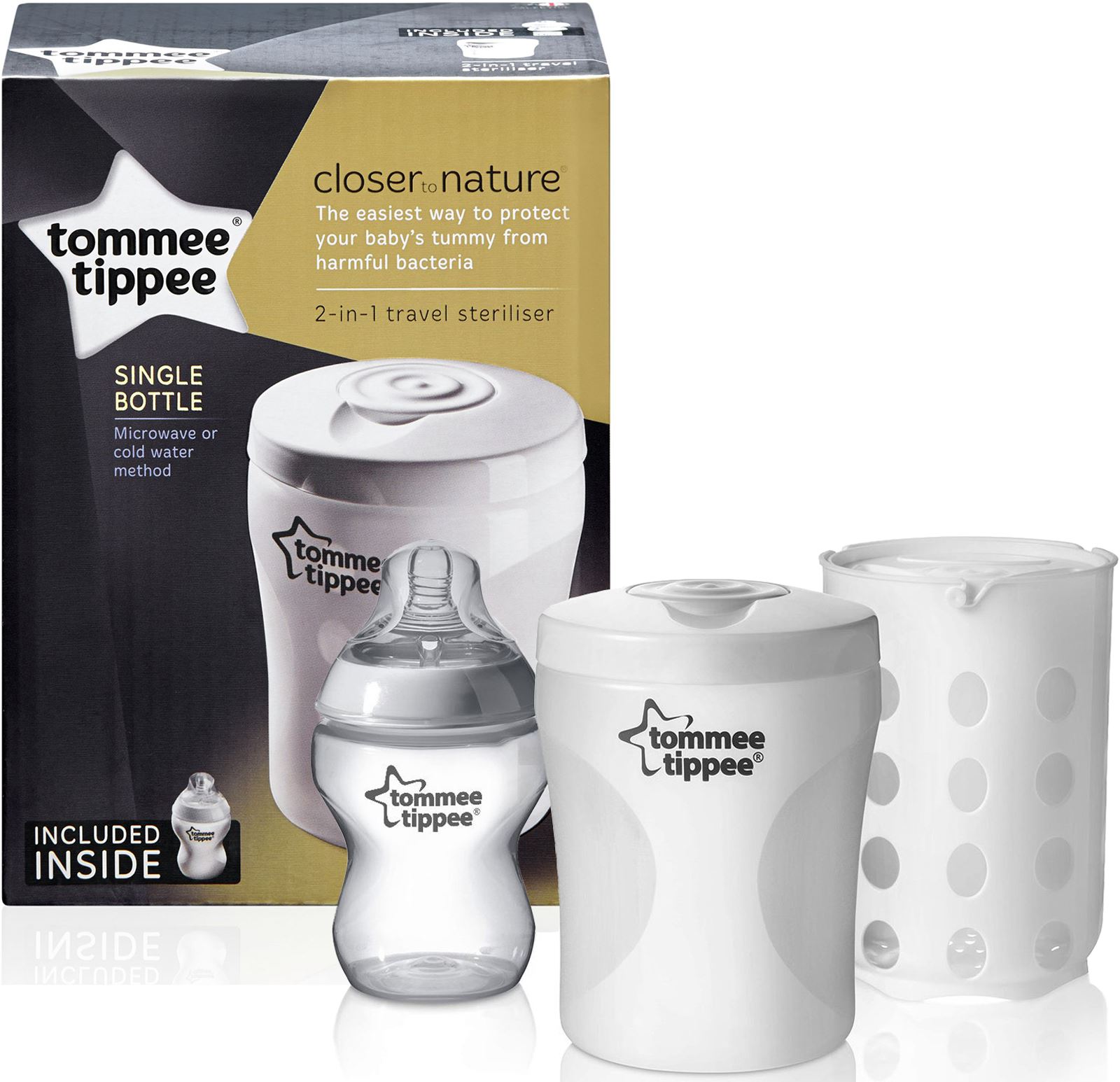 Tommee Tippee Closer To Nature Single Bottle Microwave Steriliser Bpa