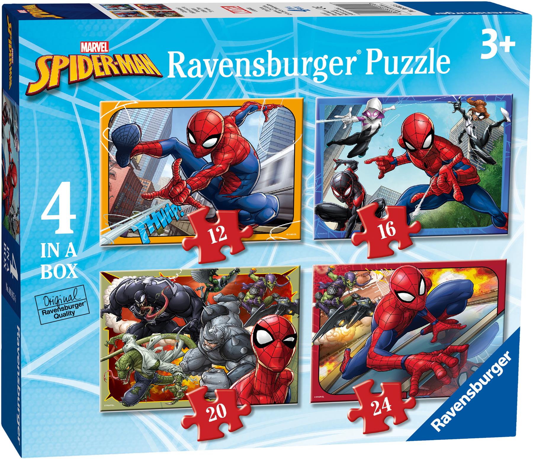 Ravensburger SPIDERMAN 4 IN A BOX JIGSAW PUZZLES Toys Games BNIP eBay